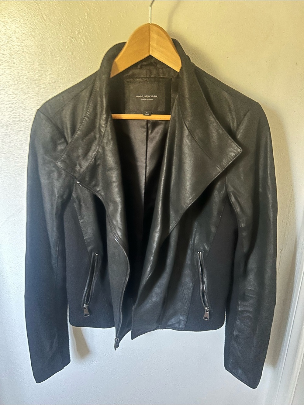 Marc New York Black Jacket with Subtle Shine